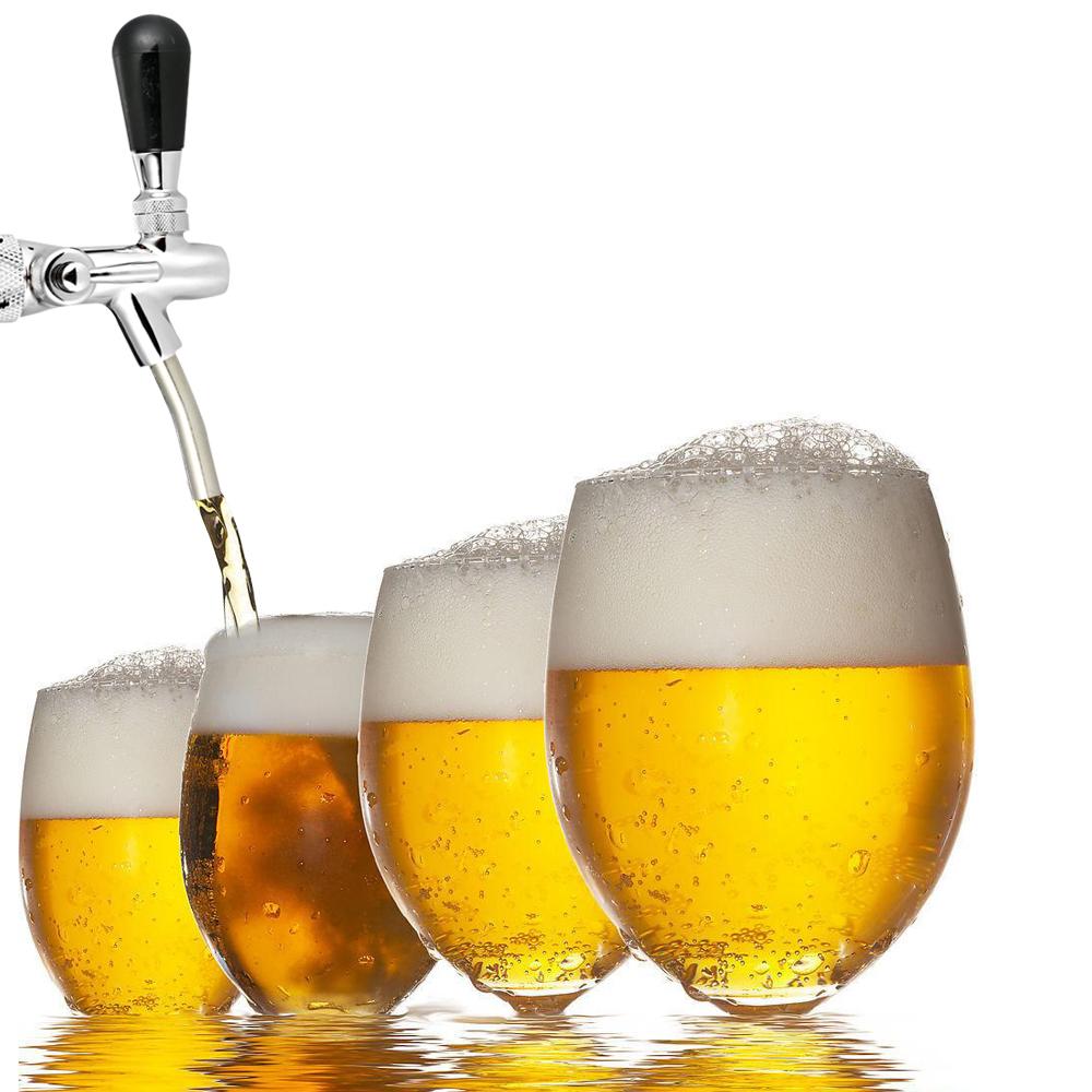 Adjustable Control Chrome Draft Beer-faucet Tap /8 Shank Long Stem Home Brew Keg Tap Beer Faucet Home Brew Tool Accessory