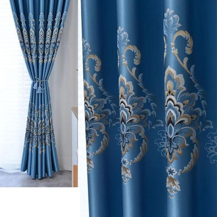 Занавеска для дома, затемняющая занавеска для гостиной, французская занавеска на окно, разделенный балкон, солнцезащитный крем, утолщенные жаккардовые шторы, карниз