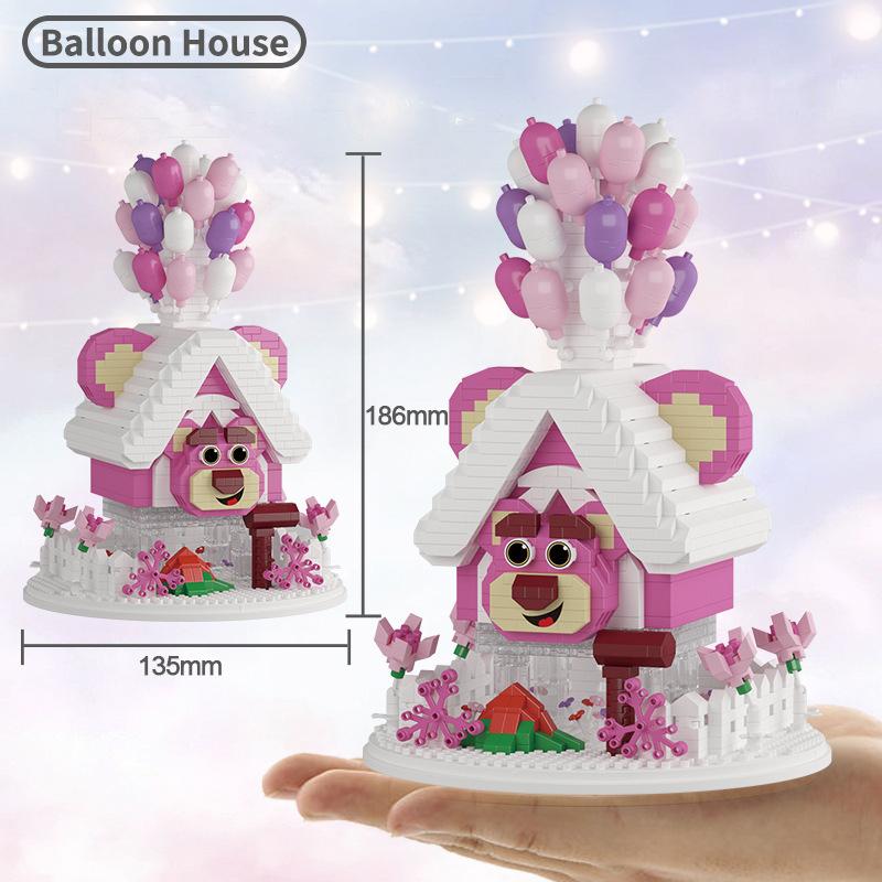Креативные блоки, воздушный шар, дом, образовательные игрушки, подарок на день рождения для девочки