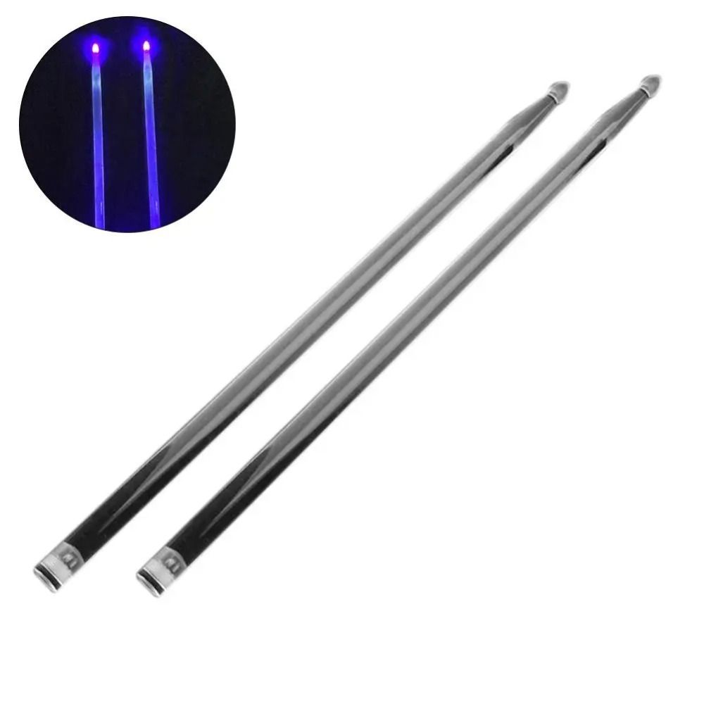 2Pcs Acrylic Light Up Drum Sticks Colorful Fluorescent Drumsticks Drummer Gifts