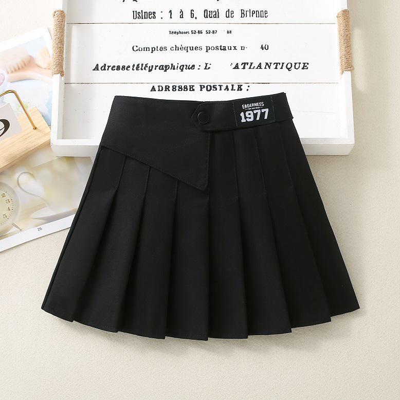 Юбка-плиссе для девочек весна/осень 2025 г.: Маленькая девочка в стиле вестерн-колледж JK