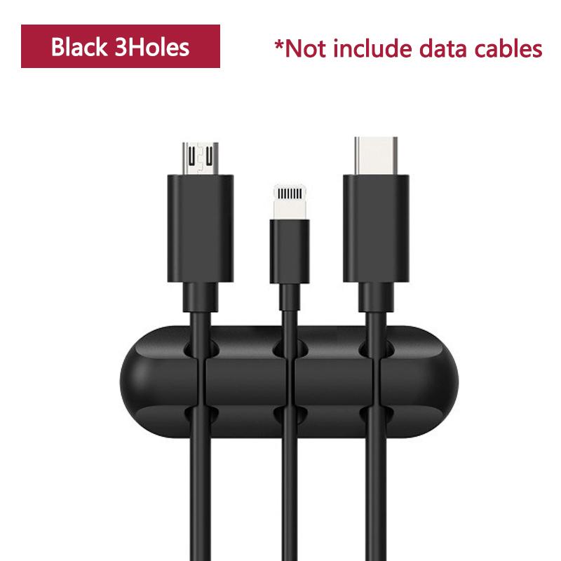 Силиконовый USB-кабель-органайзер WV, намотчик кабеля, зажимы для организации порядка на рабочем столе, держатель для кабеля мыши, наушников, органайзер для проводов