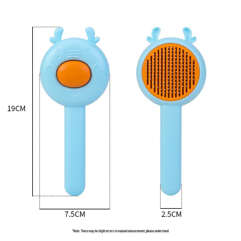 Dual-Function Pet Grooming Comb: Detangling & Massage Brush for Cats