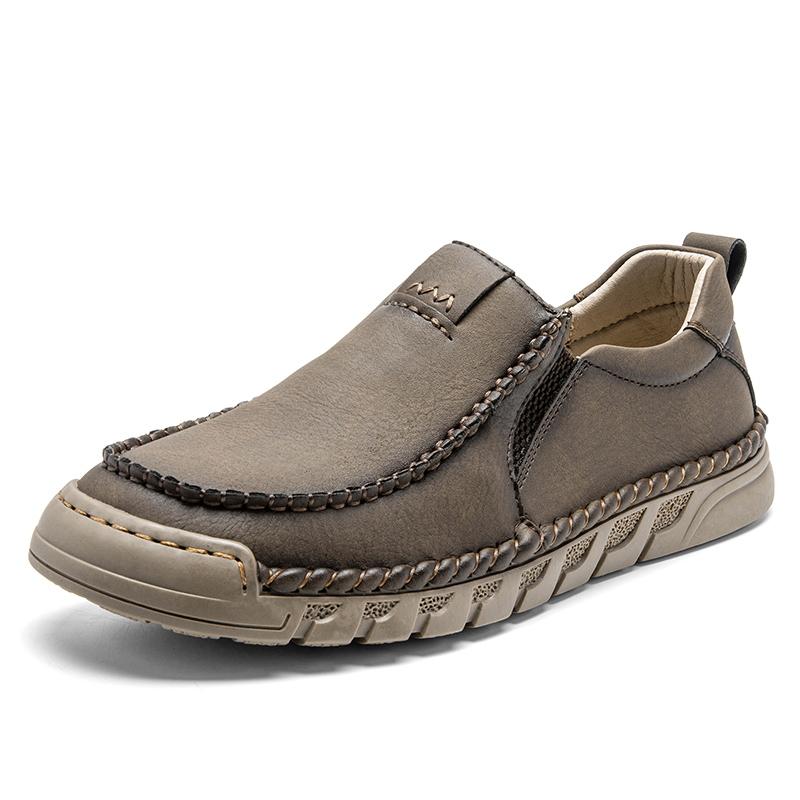 Новые мужские повседневные туфли, кожаные мокасины ручной работы, удобные мужские туфли, качественные мокасины из спилка на плоской подошве, мужские кроссовки, размер 46