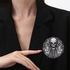 Брошь в форме черепа Универсальная для мужчин и женщин Темный панк-стиль Высококачественный металлический значок Аксессуары для одежды и сумок Брошь на Хэллоуин