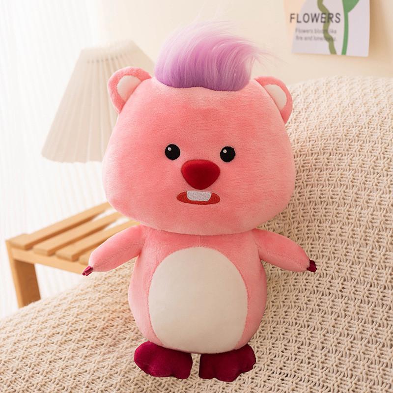 Plush Animal Loopy Soft Short Fur Pp Cotton Filling For Children Dolls Gift