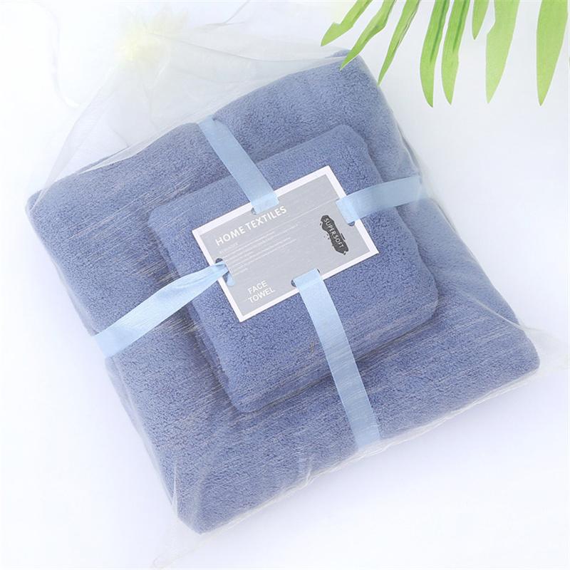 Утолщенное коралловое бархатное полотенце для лица + набор банных полотенец, мягкий впитывающий удобный подарок, домашний текстиль, принадлежности для ванной комнаты