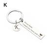 Stainless Steel Drive Safe Keychain Lover Gifts Fashion Jewelry A-Z 26 Initials Lettering Key Ring