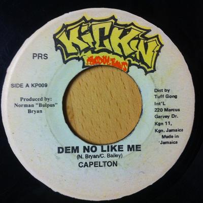 7-дюймовая пластинка CAPLETON - Dem No Like Me KP009 Kickin Producti Ямайка Регги, Ска и Даб Б/У