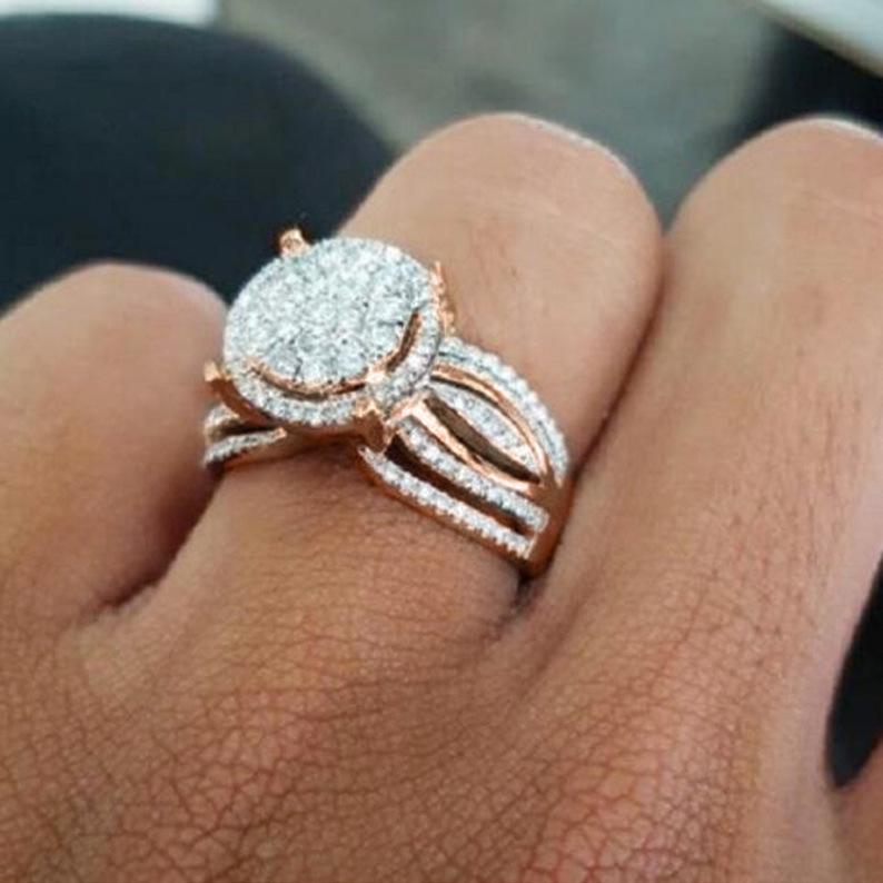 Новое цыганское женское кольцо, женское обручальное кольцо с полным набором страз, украшение для руки.