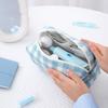 Large Capacity Makeup Pouch Lattice Travel Wash Bag Simple Plaid Cosmetic Bag  Women/men