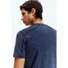 H M Sport Top Muscle Fit dryMove Navy Blue