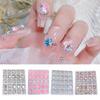 25Pcs Nail Crystal Creative Butterfly Love Heart Decorations Square Faux 3D Charms DIY Nail Art