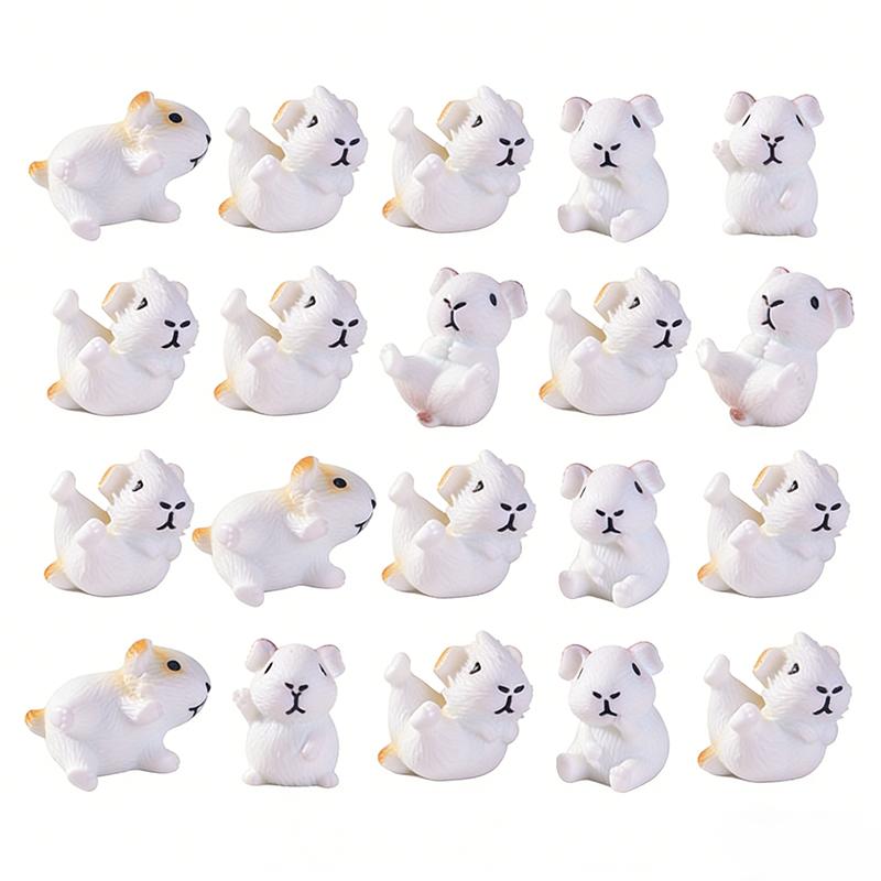 10-30Pcs Micro Landscape Guinea Pig Moss Ornaments Resin Tiny Animal Model Decorations Lawn Figurine Accessories Cute Sculpture