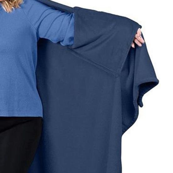 Фланелевое носимое одеяло-пончо Мягкое одеяло-накидка с карманами для рук Теплая уютная накидка-одеяло для взрослых Дом Офис Путешествия Комфорт