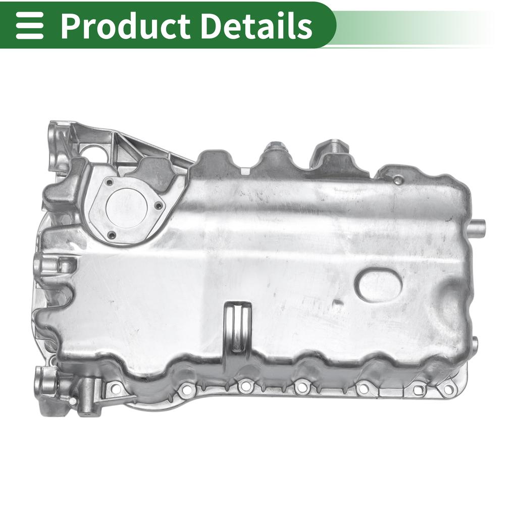 UXCELL No.06F103603 Engine Oil Pan Sump Transmission Oil Pan for Volkswagen Polo 2014-2017 Aluminum Replacement Part Oil Pan