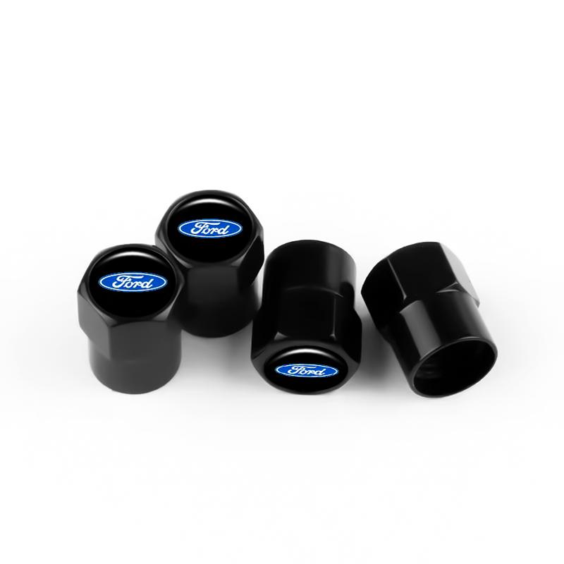 SWNR6 4Pcs 3D Metal Wheel Tire Valve Stem Caps For Ford Mustang Shelby Fiesta Mondeo Fusion Explorer Escape Edge Kuga Tuning Accessory