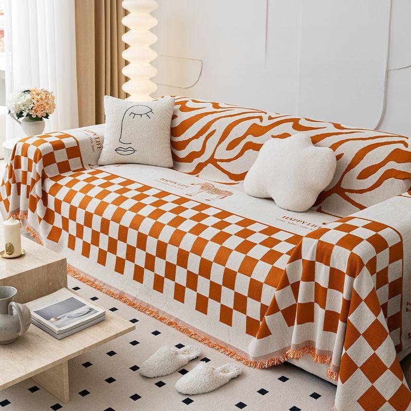 Скандинавский Instagram, шарф для волос с песчаной бурей, современный минималистичный синель, полное покрытие, чехол для дивана, одеяло для дивана, ткань с защитой от кошачьих царапин