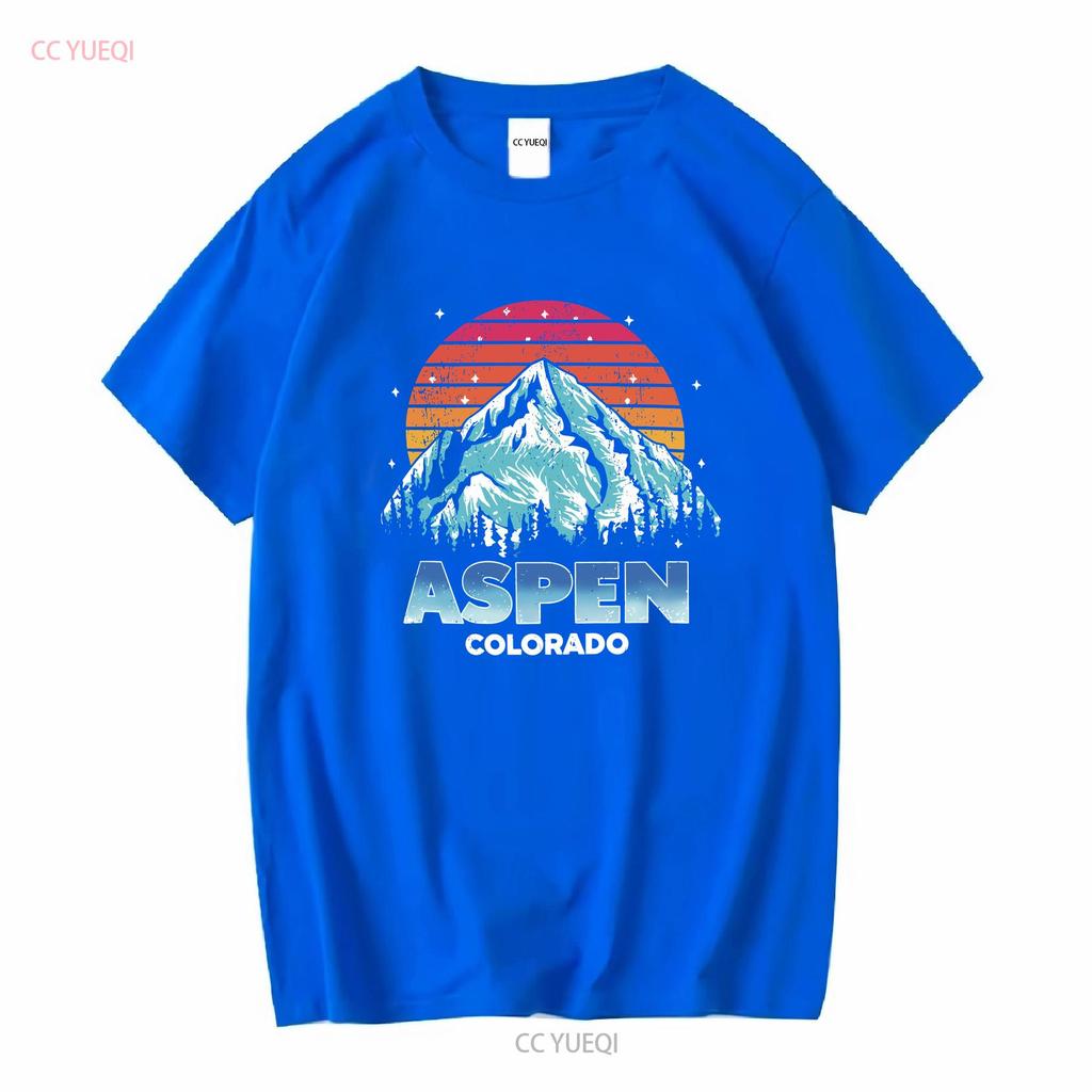 Aspen T Shirt Ski Colorado Sweater Winter Bachelorette Apres Trip Crewneck ResorT long or short sleeves vintage Washed