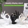 OK Gesture Jewelry Display Holder Hand-shape Modern Heavy Duty Plastic Desktop Necklace Ring Bracelet Show Organizer Stand Rack