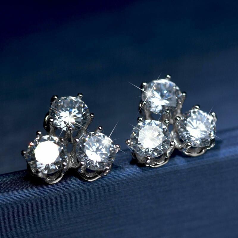 Exquisite Triangles Shaped Cubic Zirconia Stud Earrings New Trendy Everyday Earrings for Women Piercing Statement Jewelry