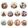 Beaded Christmas Ornaments Faux Pearl Painting Suncatcher Kit 3D Nativity/Santa Claus/Bird/Tree Traditional Nativity Beads Art Craft Acrylic
