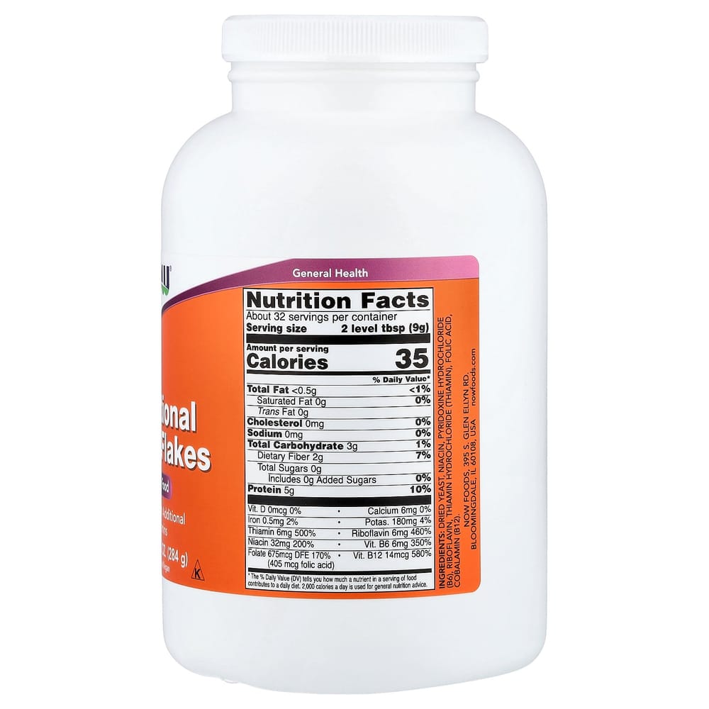 Now Foods Nutritional Yeast Flakes 284g (10oz)