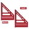 A96I-Многоугольная измерительная линейка с дюбелем Деревообрабатывающий угольник Транспортир Угломер Треугольная линейка для торцевых соединений Высокоточный разметочный инструмент