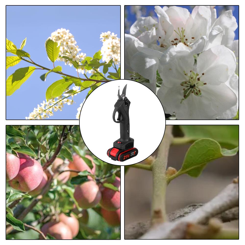 Electric Pruning Shears Cordless Lithium Electric Precise Pruning Fruit Tree Branches Scissors Rechargeable Power Tool