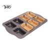 Square Baking Pans for Snacks Sandwiches 8-Cavity Mini Loaf Pan Set with 200Pcs Parchment Liners, Kitchen Essentials Afternoon Tea Nonstick