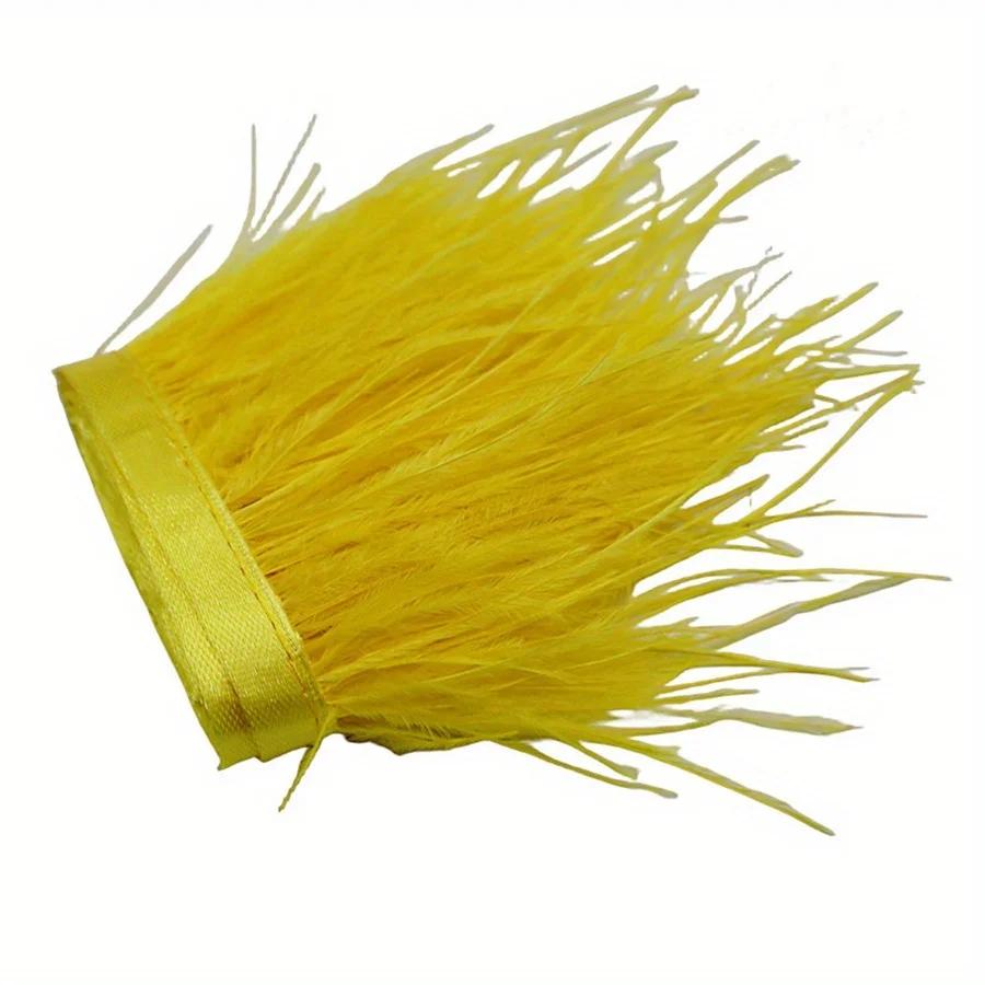 1/10М Натуральное перо Черные страусиные перья Отделка Поделки Сделай сам Перьевая лента Изготовление ювелирных изделий Свадебная вечеринка Рождественский декор 8-10см