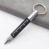 Металлическая многофункциональная шариковая ручка 6-в-1 со стилусом для сенсорного экрана, отверткой и аварийным инструментом.