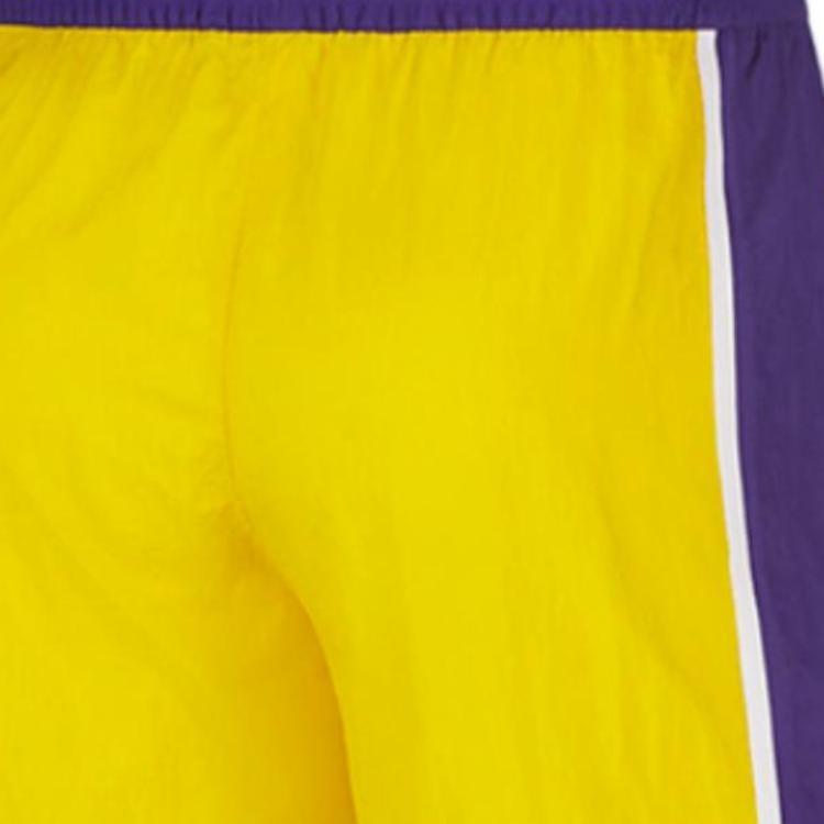 Nike Los Angeles Lakers Courtside Heritage Nba Lacing Sports Shorts Amarillo Yellow Men's cv5603-728