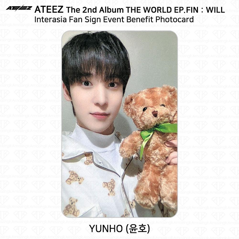 ATEEZ THE WORLD EP.FIN БУДЕТ Фан-подпись InterAsia Фотокарточка с благотворительным мероприятием KPOP