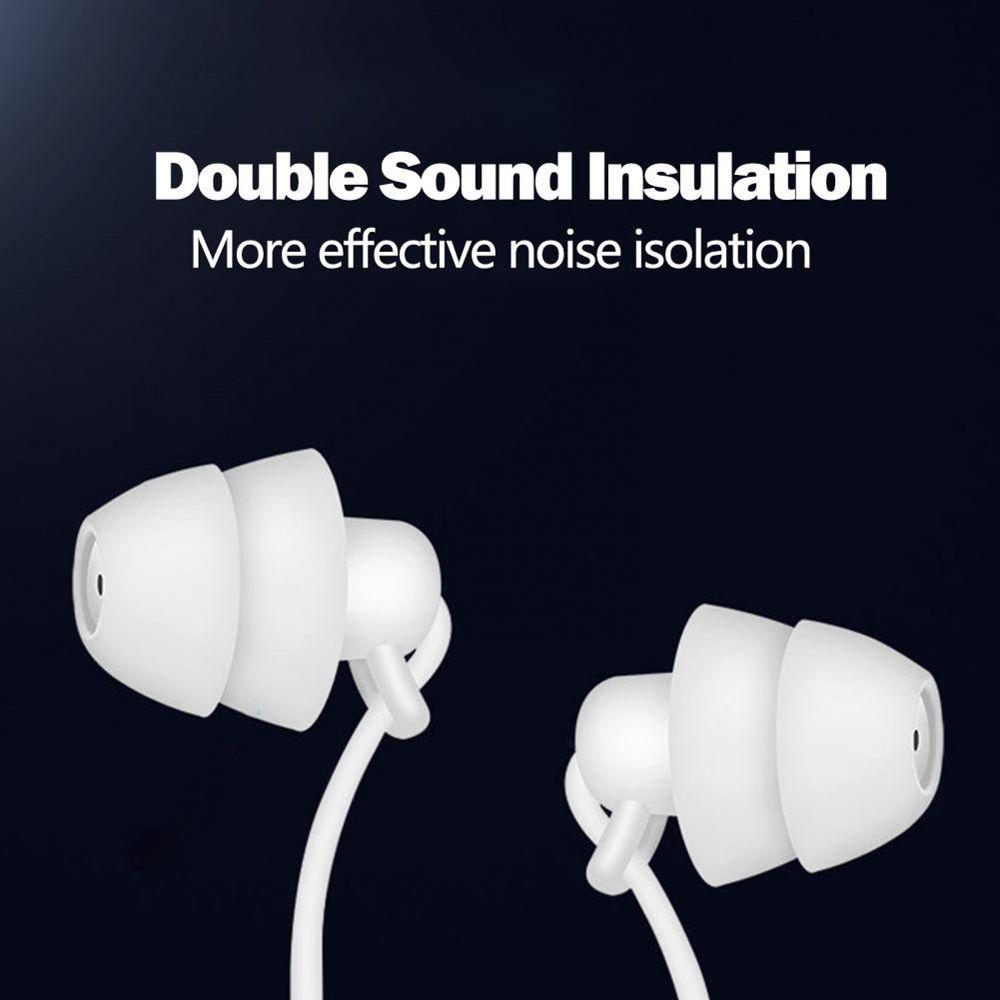 Jack With Microphone Anti Noise In-Ear Earbuds In-Ear Earphones Bass Earphones ASMR Sleep Headste