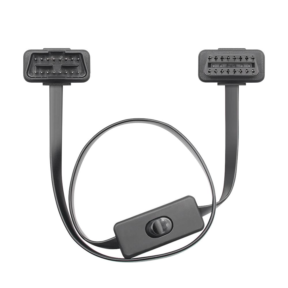 Câble d'extension OBD2 60CM 16 broches, 16 broches mâle à femelle, câble adaptateur de connecteur OBD 2, outil de Diagnostic de Scanner de voiture