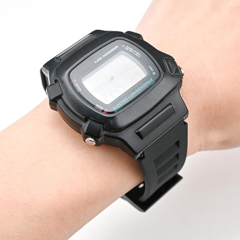 Черный браслет из смолы для часов Casio W-740