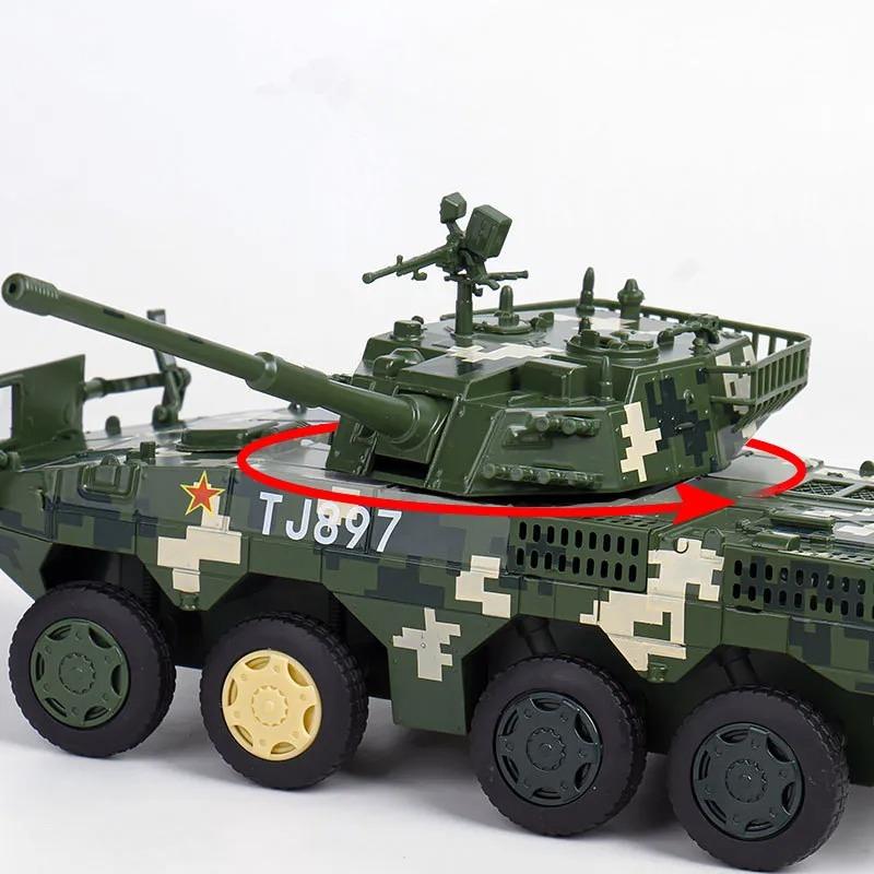 1: Модель танка на 32 литых колесах, имитирующая военный стиль, ornament, подарочная коробка в оригинальной упаковке, оптом