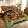 Hawthorn Football Club Pattern Bedding uilt Set uilt Cover Pillowcase Home Decoration Birthday Gift (1 * duvet cover + 2 * pillowcase without core)