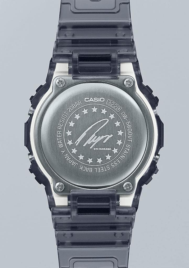 Casio G-Shock RYO ISHIKAWA SIGNATURE MODEL DW-5600RI22-1JR Мужские скелетонизированные черные часы (Официальный японский продукт)
