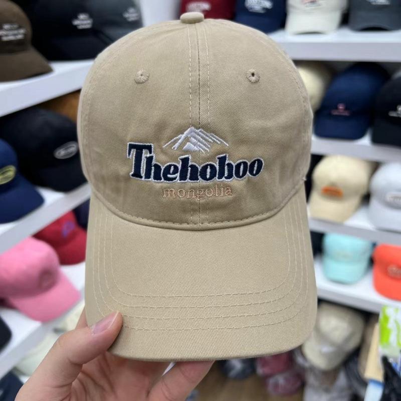 Mountain Embroidery Letter Soft Top Cap Female Versatile Autumn Couple Shade Baseball Cap Male Show Small Face