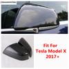 Декоративная защитная накладка на боковое зеркало заднего вида для Tesla Model X 2017 - Стиль под карбон Внешние аксессуары