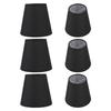 6Pcs Lampshade Lamp Shade Modern Simple Style Home Decoration Black for Small E14 Bulb