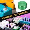 Uxcell 12pcs Foot Switch Toppers Guitar Pedal Button Caps Metal Foot Switch Top Covers Inch for Guitar Effect Pedal Green 3/8 Buttons,