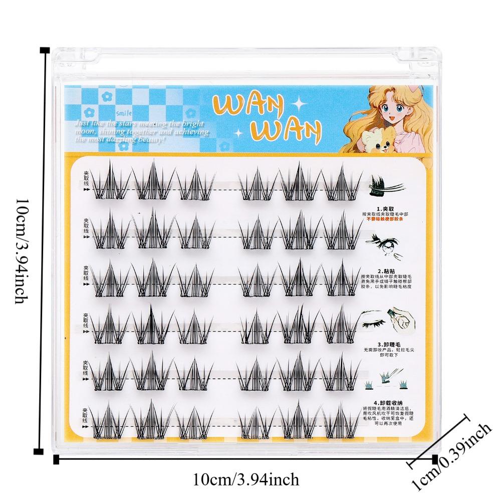 Sweet Self-adhesive Lash Clusters DIY False Eyelash Clusters Glue Free Fake Lashes  Makeup Tool