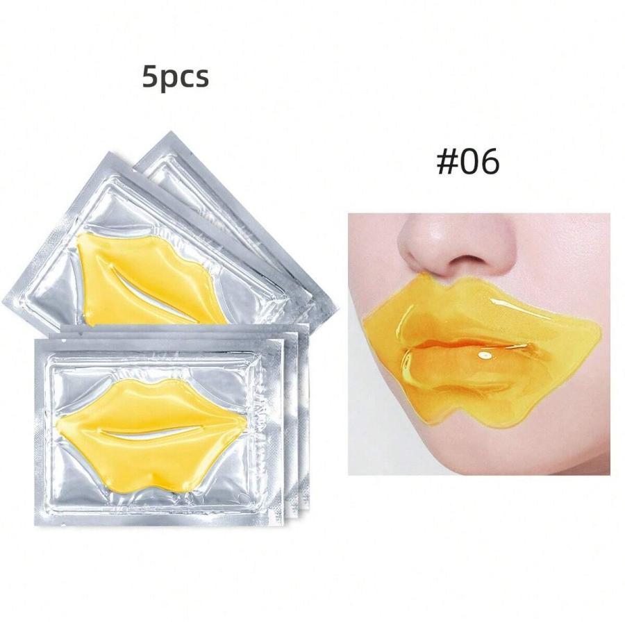 Набор из 5 масок для губ: Увлажняющая, Восстанавливающая, Разглаживающая мелкие морщинки и несовершенства, Гель-маска для уменьшения выраженности контура губ, Средство для ухода за кожей