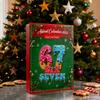 Yousheng Christmas Advent Calendar with 67 Acrylic Xmas Tree Hanging Ornament 24 Days Christmas Countdown Calendar Box Holiday Party Gift
