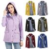 Осенне-зимняя ветровка со съемным капюшоном, женская куртка большого размера, ветрозащитное пальто