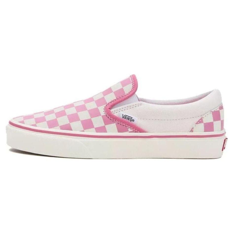 Vans Classic Slip-On Checkerboard - Pink Unisex Sneakers True-White VN000BVZBJ1