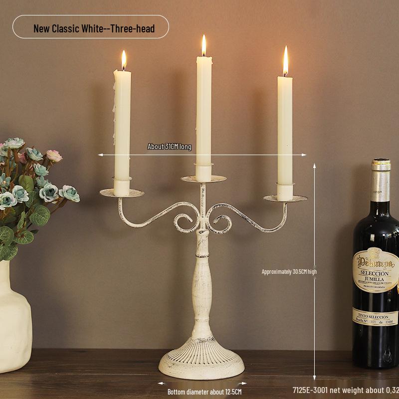 Винтажный французский подсвечник-украшение – Романтический европейский держатель для свечей для декора стола и фотосессий